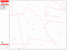 Huntington Park Digital Map Red Line Style